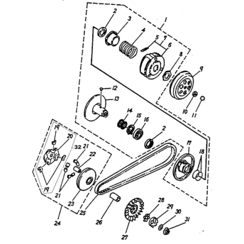 Clutch (Adly ATV 90cc 2T)