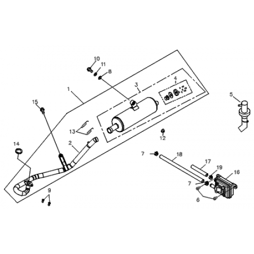 Exhaust Muffler (Adly ATV 90RV 4T)