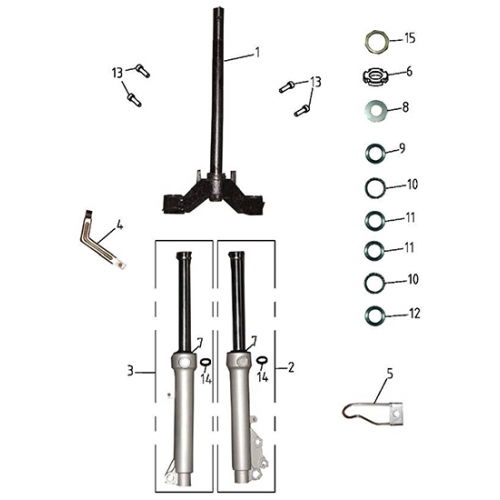Front Fork (Adly GTA-50 2010) Front Fork (Adly GTA-50 2010)