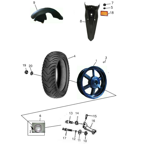 Rear Wheel – Aluminum Rim