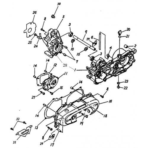 Crankcase (Adly Jet 50)