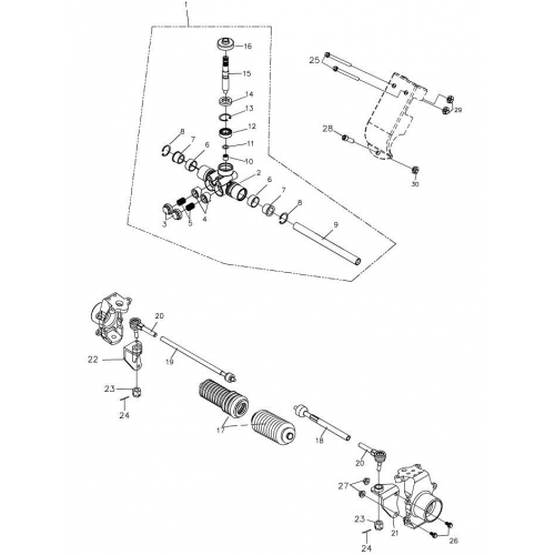 Steering Mechanism (Adly Mini Car 320)
