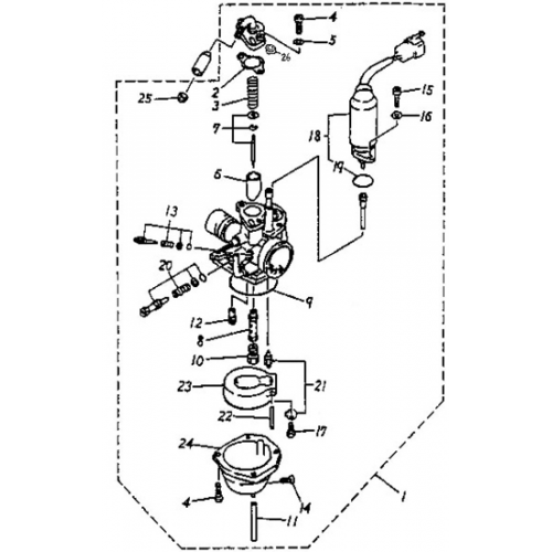 Carburetor (Adly PANTHER-50 '06) Carburetor (Adly PANTHER-50 '06)