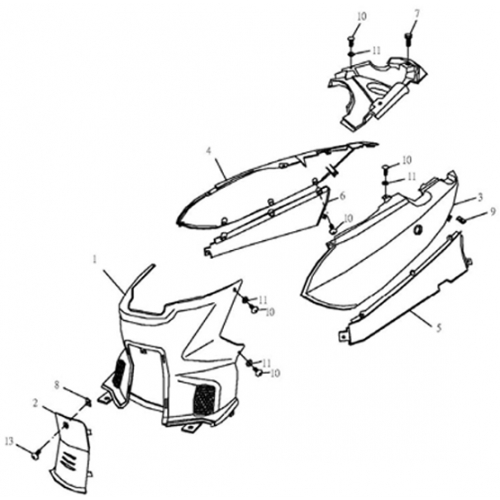 Body Cover | Rear Carrier (Adly PANTHER-50 '06)