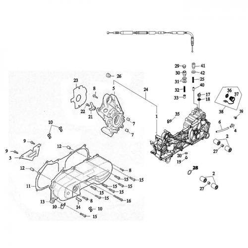 Crankcase (Adly Atv 100D)
