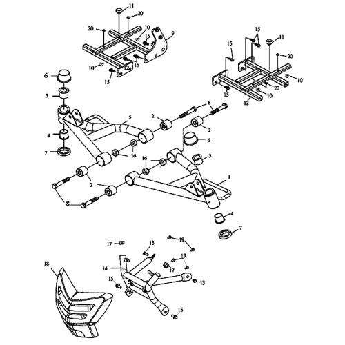 Arm | Foot Panel | Bumper (Adly Atv 100D)