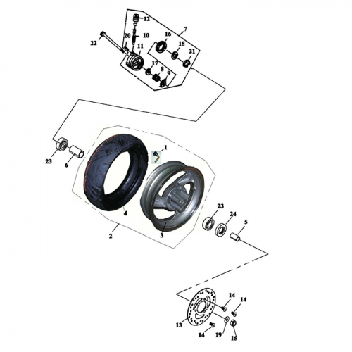 Front Wheel Aluminum Rim Front Wheel Aluminum Rim