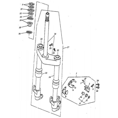 Front Fork-SPCC Rim (Adly Super Sonic SS-125D)