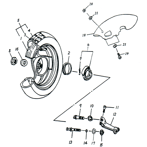 Rear Wheel (12IN SPCC Rim) (Adly SuperSonic 50cc II)