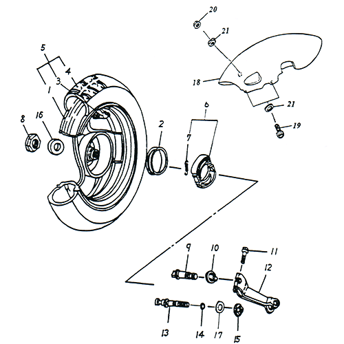 Rear Wheel (12IN SPCC Rim) (Adly SuperSonic 50cc II) Rear Wheel (12IN SPCC Rim) (Adly SuperSonic 50cc II)