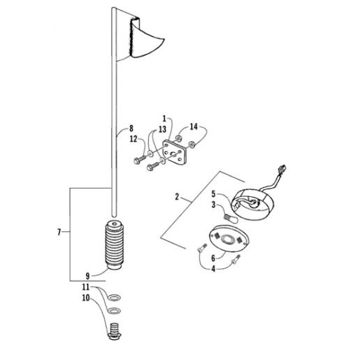 Brakelight Assembly (Arctic Cat 90 2T)