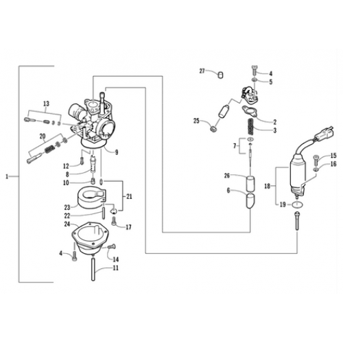 Carburetor Assembly (Arctic Cat 90 2T)