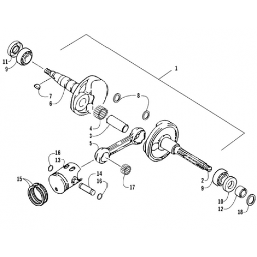 Crankshaft Assembly (Arctic Cat 90 2T)
