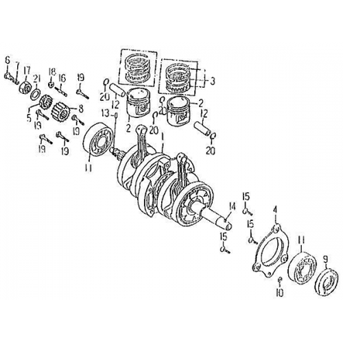 Crankshaft Piston (Barossa Silverhawk 250)