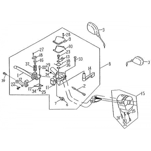 Handlebar Switch | Lever (Barossa Silverhawk 250)