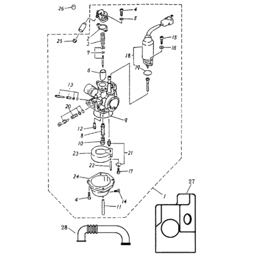 Carburetor (Bombardier Mini DS 50 2T)