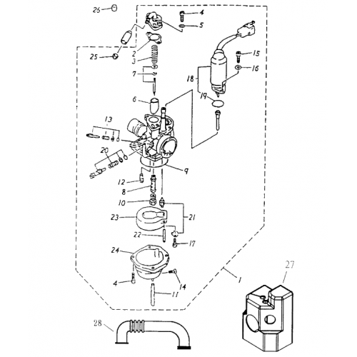 Carburetor (Bombardier Mini DS 90 2T)