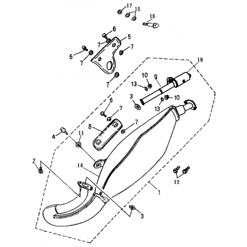 Exhaust (Bombardier Mini DS 90 2T)