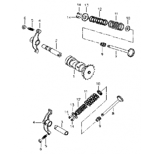 Camshaft | Valve (Bombardier Mini DS 90 4T) Camshaft | Valve (Bombardier Mini DS 90 4T)