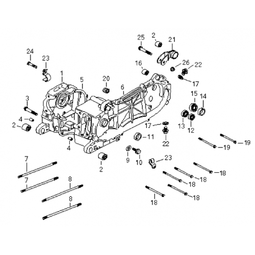 Crankcase Assy (Bombardier Mini DS 90 4T)