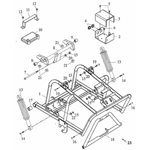 Engine Bracket Assy (Adly GK-125 (BK-125) 2005) Engine Bracket Assy (Adly GK-125 (BK-125) 2005)