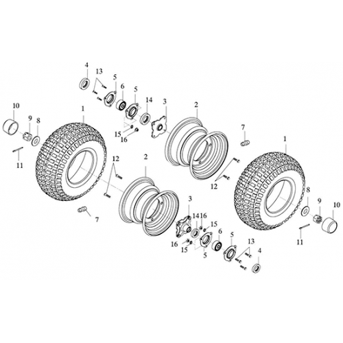 Rear Wheel (Adly GK-125 (BK-125) 2005) Rear Wheel (Adly GK-125 (BK-125) 2005)