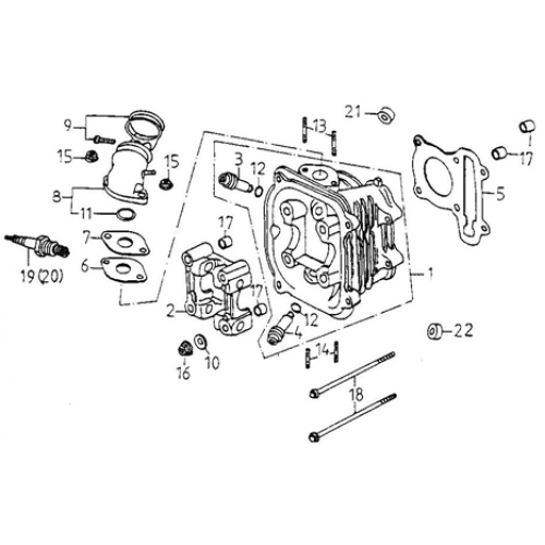 Cylinder Head (Adly GK-125 2009)
