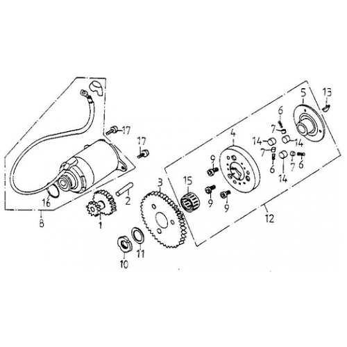 Starting Motor (Adly GK-125 2009)