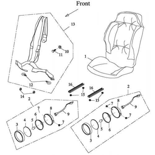 Seat, Head Light (Adly GK-125 2009)