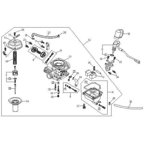 Carburetor (Kasea Adventure Buggy 150) Carburetor (Kasea Adventure Buggy 150)