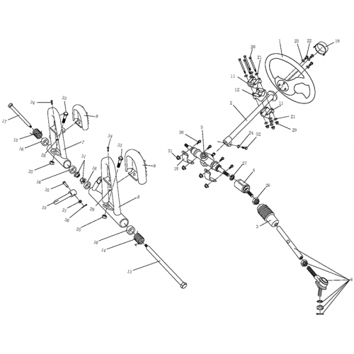 Steering Shaft Assembly (Kasea Adventure Buggy 150)