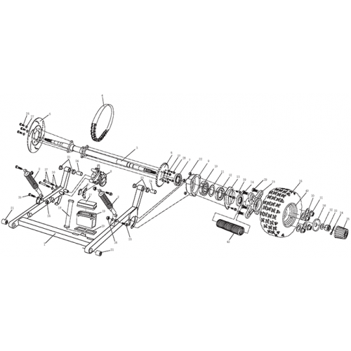 Rear Wheel | Rear Swing Assy (Kasea Adventure Buggy 150)