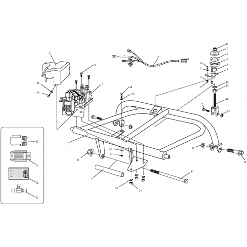 Rear Swing Arm (Top) (Kasea Adventure Buggy 150)