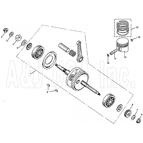 Crankshaft Conrod | Piston (Kasea LM150IIR 2003)