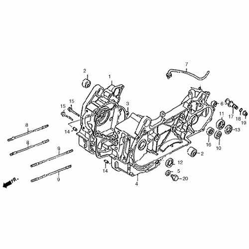 Crankcase (Dazon Raider 150 2005 and Older)