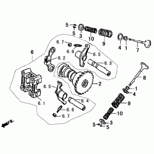 Camshaft/Valve (Dazon Raider 150 2006 and Earlier)