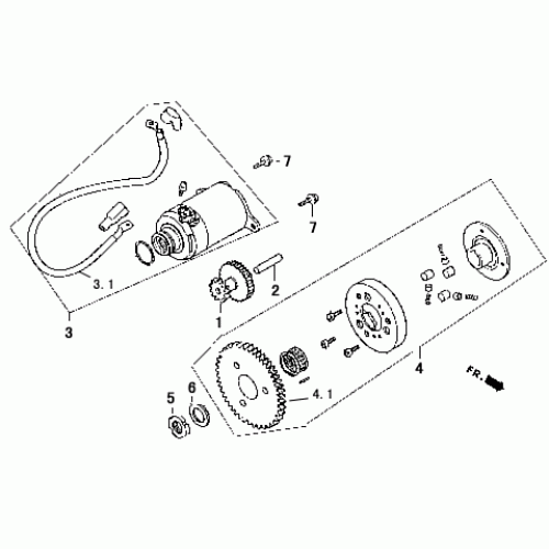 Starting Motor (Dazon Raider 150 2006 and Earlier)