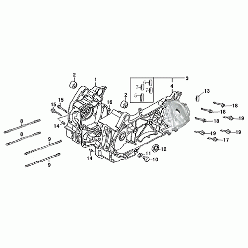 Crankcase (Dazon Raider 150 2006 and Earlier) Crankcase (Dazon Raider 150 2006 and Earlier)