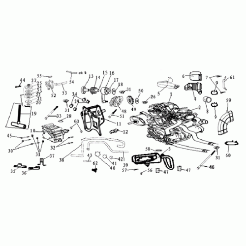 Engine/Air Cleaner (Dazon Raider 250 2005 and Older)