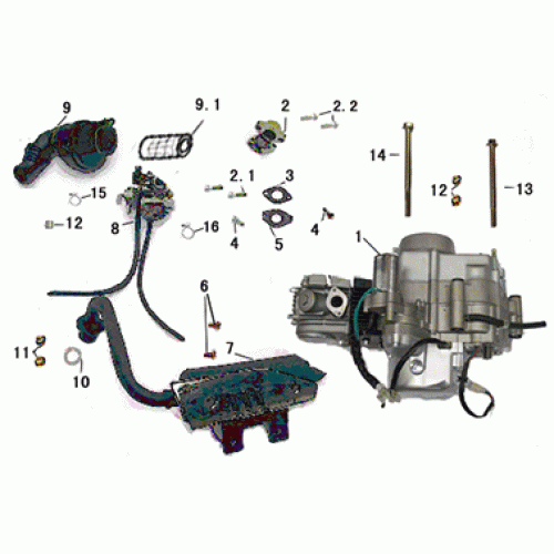 Engine Assy (Dazon Raider 90 2006 and Earlier) Engine Assy (Dazon Raider 90 2006 and Earlier)