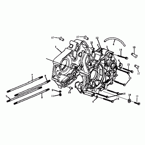 Crankcase (Dazon Raider 90 2005 and Older)