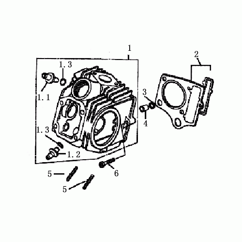 Cylinder Head (Dazon Raider 90 2006 and Earlier)