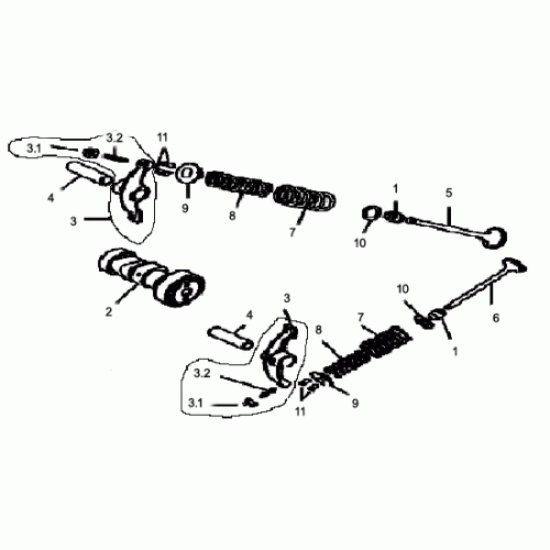 Cam Shaft/Valve (Dazon Raider 90 2006 and Earlier)