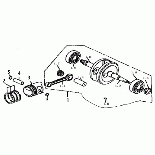 Crankcase/Piston (Dazon Raider 90 2006 and Earlier) Crankcase/Piston (Dazon Raider 90 2006 and Earlier)