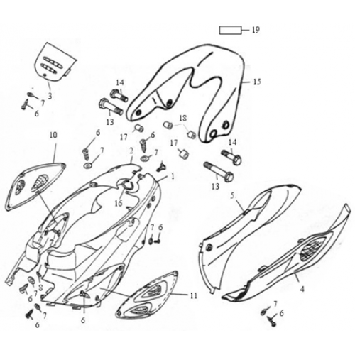 Body Cover (Luggage Carrier) (Lambretta UNO50)