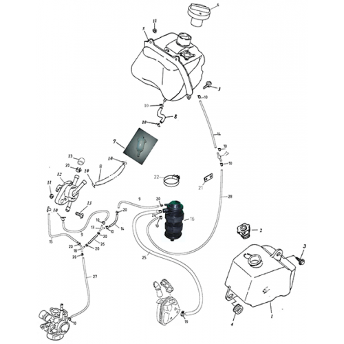 Fuel Tank, Oil Tank (Lambretta UNO50)