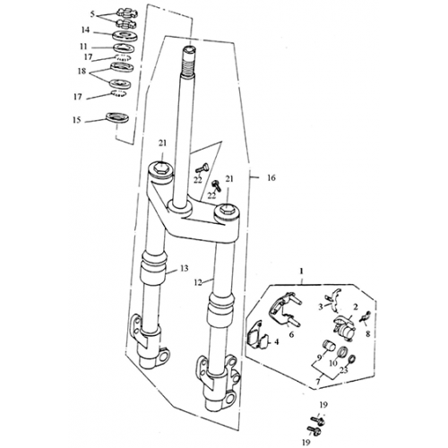 Front Fork (Lambretta UNO50) Front Fork (Lambretta UNO50)